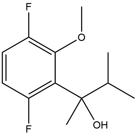 3,6-Difluoro-2-methoxy-α-methyl-α-(1-methylethyl)benzenemethanol Structure