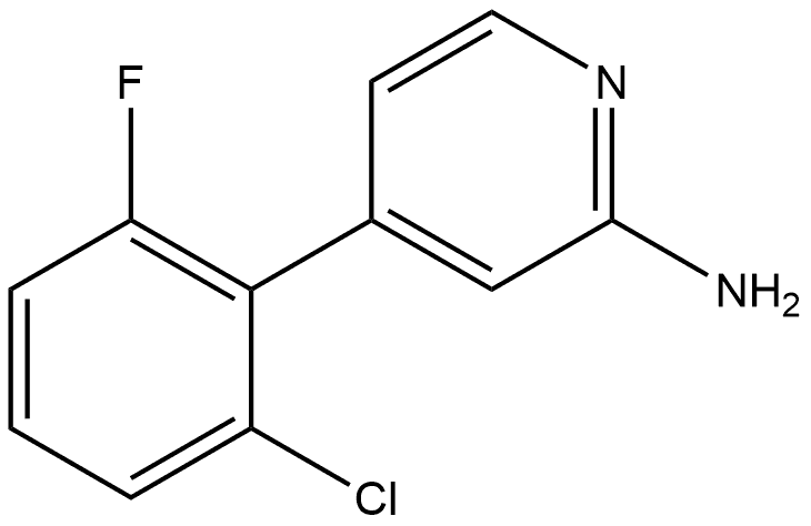4-(2-Chloro-6-fluorophenyl)-2-pyridinamine,1870606-72-6,结构式