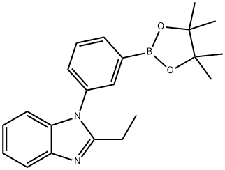 2-ETHYL-1-(3-(4,4,5,5-TETRAMETHYL-1,3,2-DIOXABOROLAN-2-YL)PHENYL)-1H-BENZO[D]IMIDAZOLE 结构式