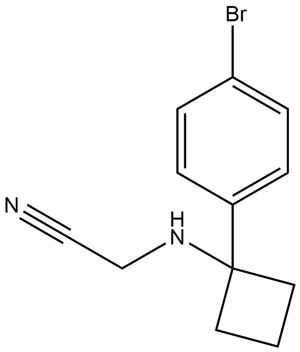 2-((1-(4-溴苯基)环丁基)氨基)乙氰,1871127-65-9,结构式