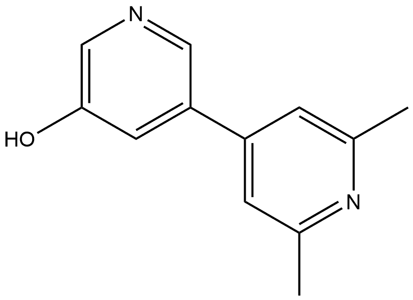 2',6'-Dimethyl[3,4'-bipyridin]-5-ol Struktur