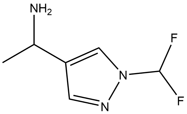 1-(1-(二氟甲基)-1H-吡唑-4-基)乙胺, 1871645-78-1, 结构式