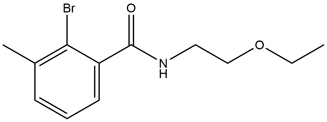 2-Bromo-N-(2-ethoxyethyl)-3-methylbenzamide,1872097-34-1,结构式