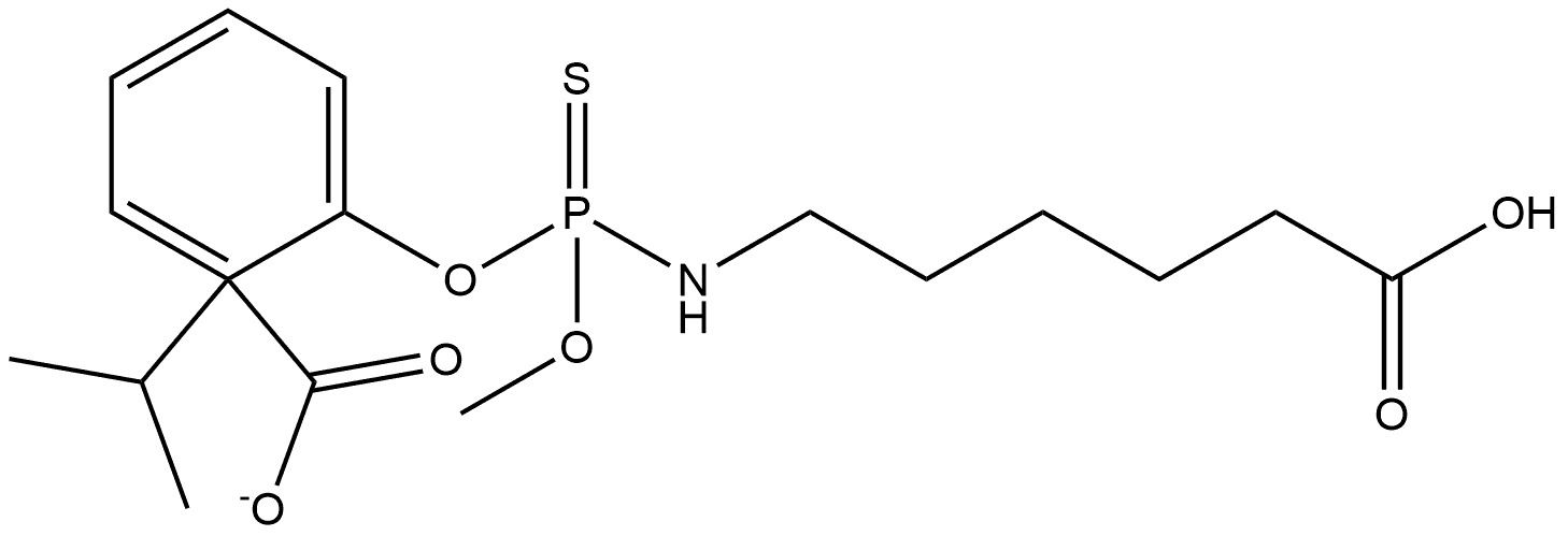 1-(1-Methylethyl) 2-[[[(5-carboxypentyl)amino]methoxyphosphinothioyl]oxy]benzoate 结构式
