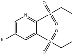 5-溴-2,3-双(乙基磺酰基)吡啶, 1872431-81-6, 结构式