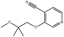 4-Pyridinecarbonitrile, 3-(2-methoxy-2-methylpropoxy)- Structure