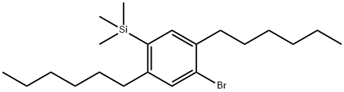 (4-Bromo-2,5-dihexylphenyl)trimethylsilane Structure