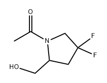 Ethanone, 1-[4,4-difluoro-2-(hydroxymethyl)-1-pyrrolidinyl]- Struktur