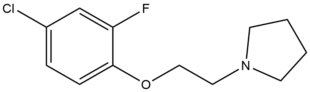 1-[2-(4-Chloro-2-fluorophenoxy)ethyl]pyrrolidine Structure