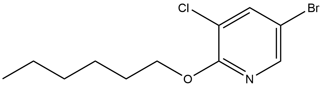 5-Bromo-3-chloro-2-(hexyloxy)pyridine Struktur