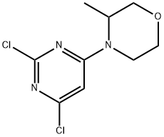 Morpholine, 4-(2,6-dichloro-4-pyrimidinyl)-3-methyl- 化学構造式