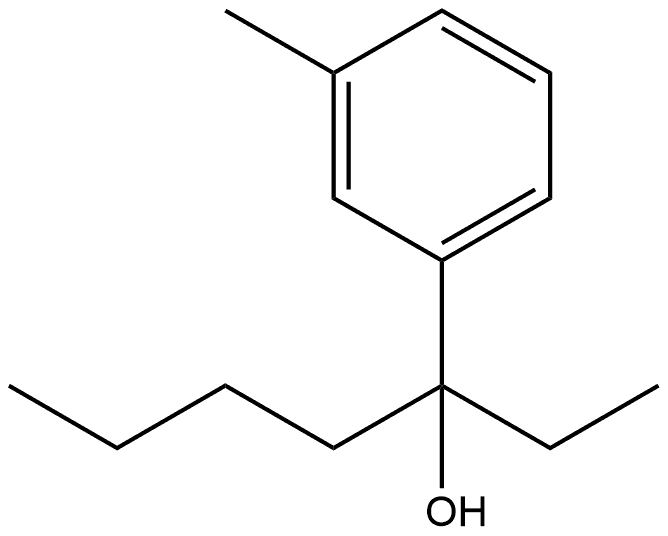 α-Butyl-α-ethyl-3-methylbenzenemethanol Structure