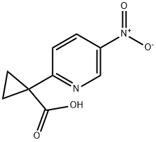 1-(5-nitropyridin-2-yl)cyclopropane-1-carboxylic
acid Structure
