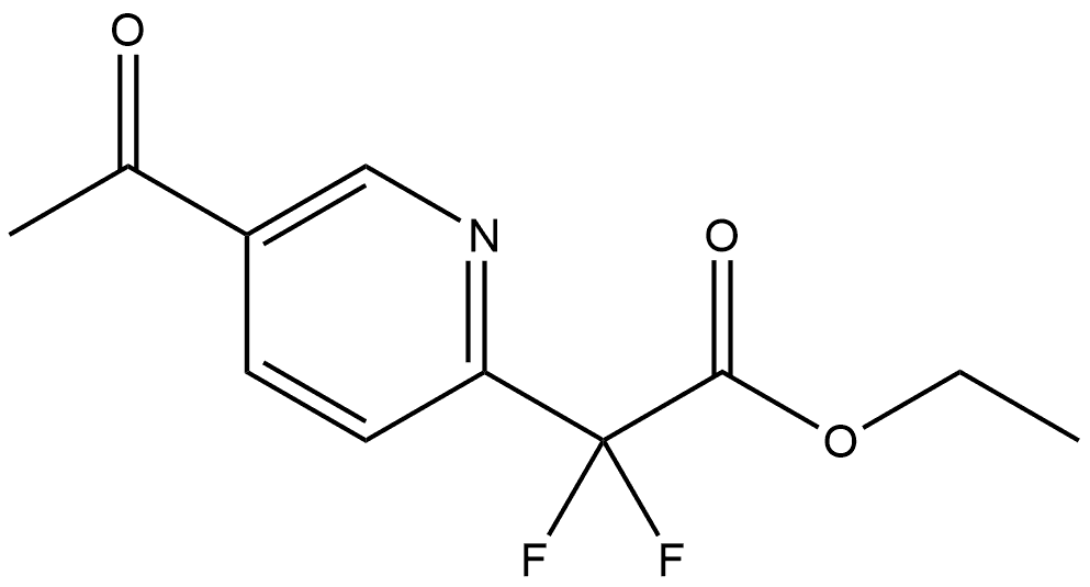 Ethyl 2-(5-acetylpyridin-2-yl)-2,2-difluoroacetate Structure