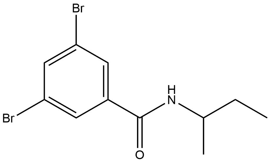 3,5-Dibromo-N-(1-methylpropyl)benzamide Struktur