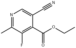 5-氰基-3-氟-2-甲基异烟酸乙酯 结构式