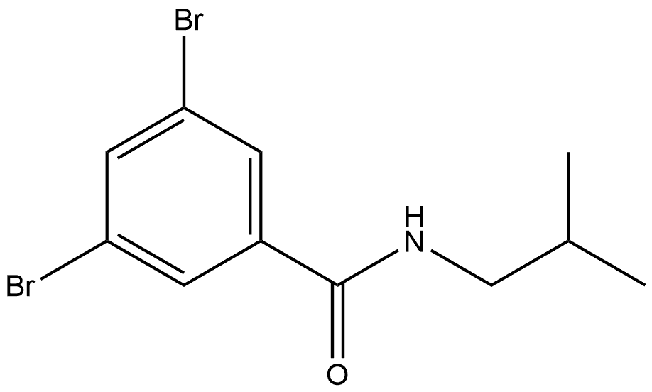 3,5-Dibromo-N-(2-methylpropyl)benzamide 结构式