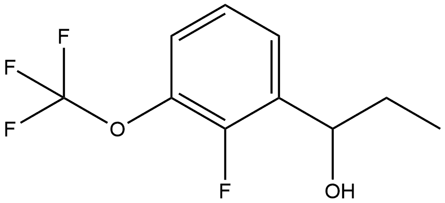 α-Ethyl-2-fluoro-3-(trifluoromethoxy)benzenemethanol 化学構造式