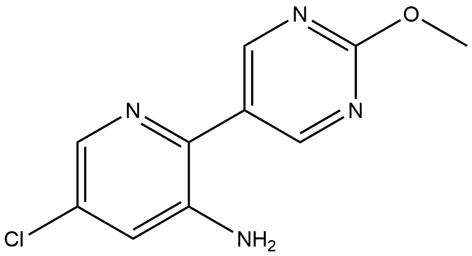 5-Chloro-2-(2-methoxy-5-pyrimidinyl)-3-pyridinamine Structure