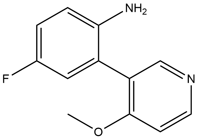 4-Fluoro-2-(4-methoxy-3-pyridinyl)benzenamine 结构式