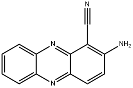1-Phenazinecarbonitrile, 2-amino- Structure