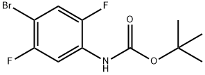 (4-溴-2,5-二氟苯基)氨基甲酸叔丁酯, 1874418-51-5, 结构式