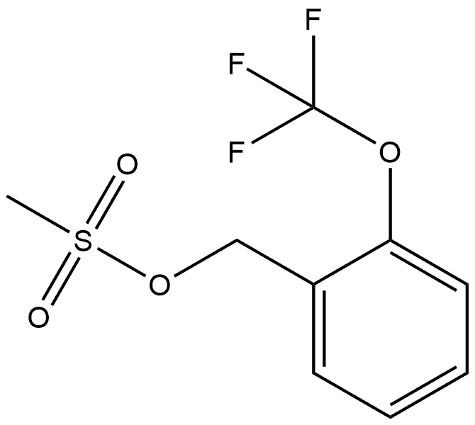 Benzenemethanol, 2-(trifluoromethoxy)-, 1-methanesulfonate Structure