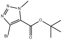 1H-1,2,3-Triazole-5-carboxylic acid, 4-bromo-1-methyl-, 1,1-dimethylethyl ester Struktur