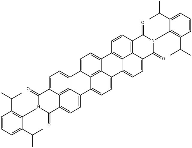 Benzo[13,14]pentapheno[3,4,5-def:10,9,8-d'e'f']diisoquinoline-1,3,10,12(2H,11H)-tetrone, 2,11-bis[2,6-bis(1-methylethyl)phenyl]-,187536-95-4,结构式