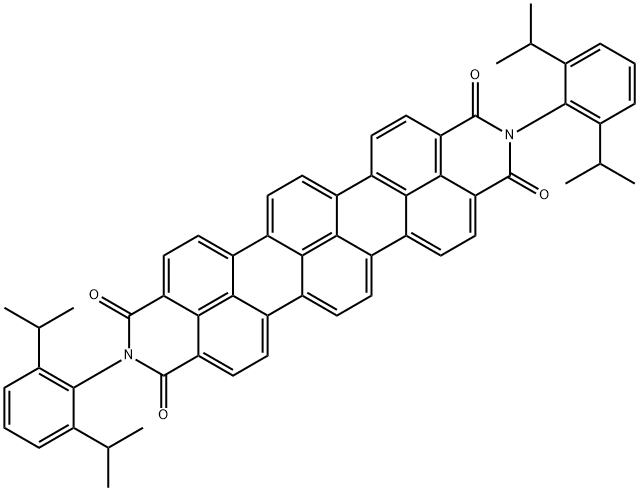 Benzo[13,14]pentapheno[3,4,5-def:10,9,8-d'e'f']diisoquinoline-1,3,10,12(2H,11H)-tetrone, 2,11-bis[2,6-bis(1-methylethyl)phenyl]- Struktur