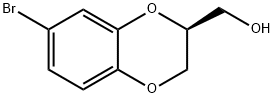 1,4-Benzodioxin-2-methanol, 7-bromo-2,3-dihydro-, (2S)- Structure