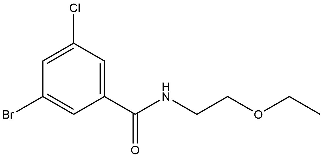 3-Bromo-5-chloro-N-(2-ethoxyethyl)benzamide Structure