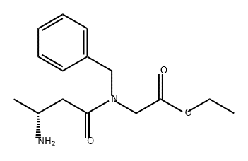 Glycine, N-[(3R)-3-amino-1-oxobutyl]-N-(phenylmethyl)-, ethyl ester 结构式
