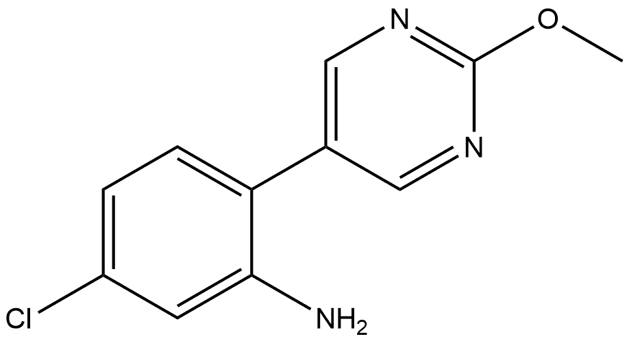 5-Chloro-2-(2-methoxy-5-pyrimidinyl)benzenamine Structure