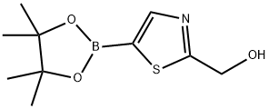 2-Thiazolemethanol, 5-(4,4,5,5-tetramethyl-1,3,2-dioxaborolan-2-yl)-,1876408-21-7,结构式