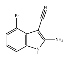 1H-Indole-3-carbonitrile, 2-amino-4-bromo- Struktur