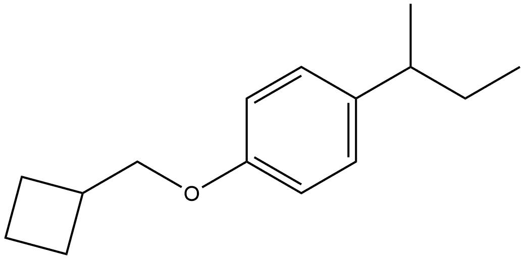 1-(Cyclobutylmethoxy)-4-(1-methylpropyl)benzene Structure