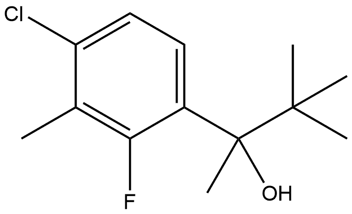 4-Chloro-α-(1,1-dimethylethyl)-2-fluoro-α,3-dimethylbenzenemethanol Structure