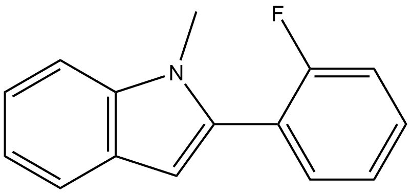 2-(2-Fluorophenyl)-1-methylindole Structure