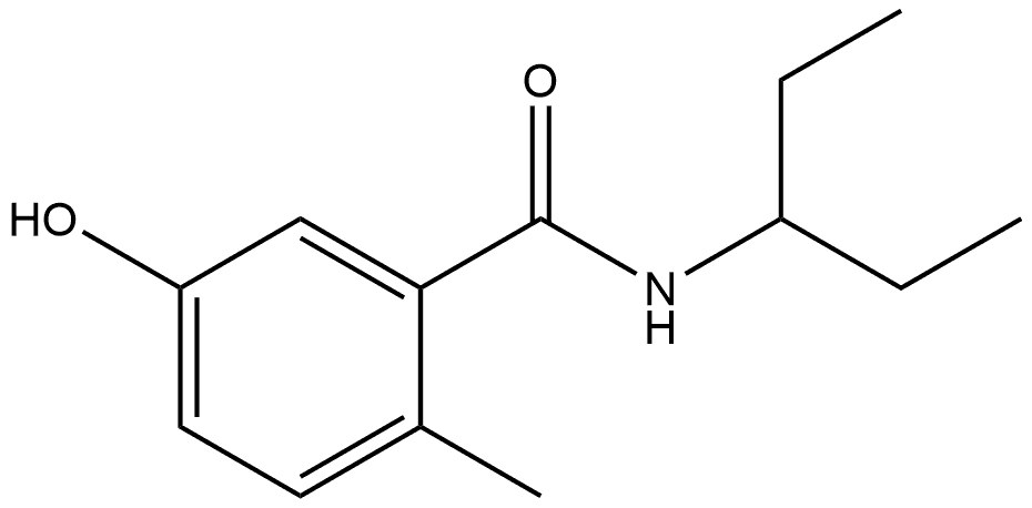N-(1-Ethylpropyl)-5-hydroxy-2-methylbenzamide Structure