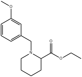 2-Piperidinecarboxylic acid, 1-[(3-methoxyphenyl)methyl]-, ethyl ester,187994-07-6,结构式