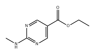 5-Pyrimidinecarboxylic acid, 2-(methylamino)-, ethyl ester Structure