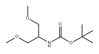 Carbamic acid, N-[2-methoxy-1-(methoxymethyl)ethyl]-, 1,1-dimethylethyl ester 化学構造式