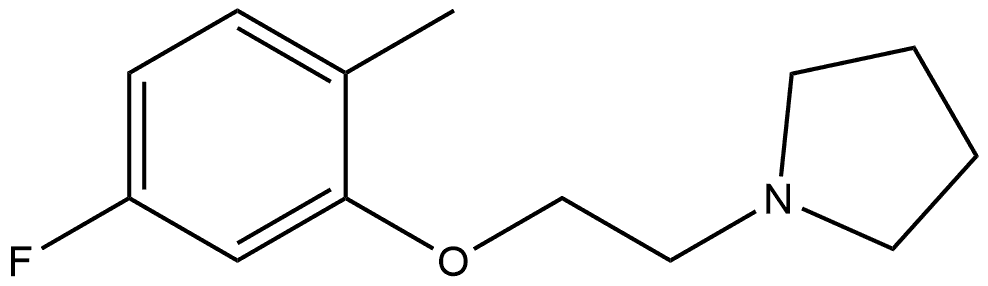 1-[2-(5-Fluoro-2-methylphenoxy)ethyl]pyrrolidine Structure