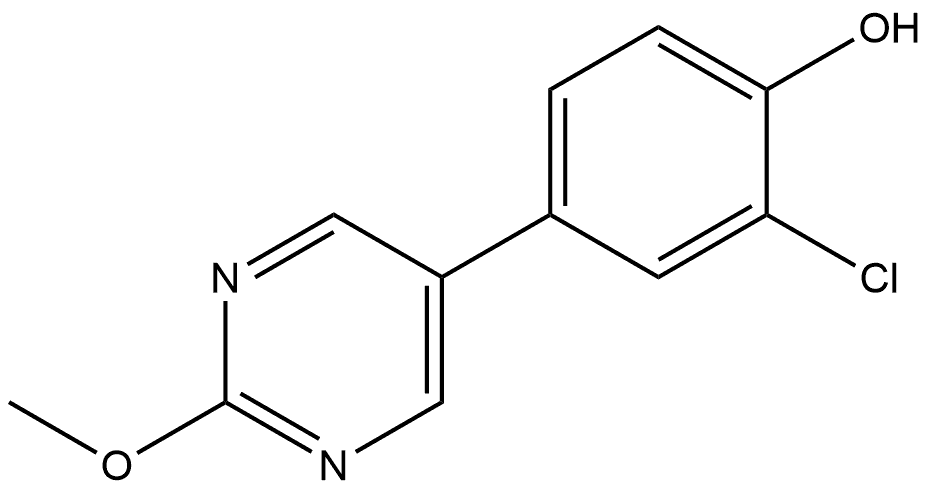 2-Chloro-4-(2-methoxy-5-pyrimidinyl)phenol Structure