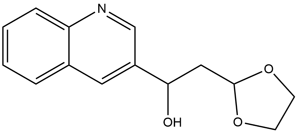 α-(1,3-Dioxolan-2-ylmethyl)-3-quinolinemethanol Struktur