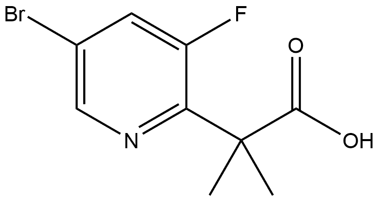 2-(5-bromo-3-fluoro-2-pyridyl)-2-methyl-propanoic acid, 1881085-17-1, 结构式