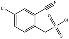 (4-溴-2-氰基苯基)甲磺酰氯, 1881202-32-9, 结构式