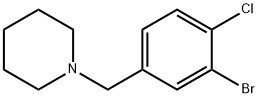 1-[(3-bromo-4-chlorophenyl)methyl]piperidine Structure