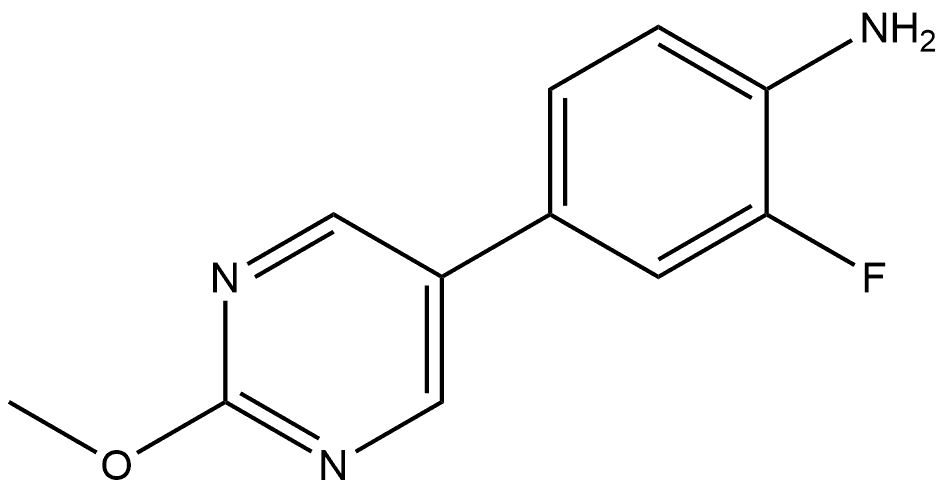 2-Fluoro-4-(2-methoxy-5-pyrimidinyl)benzenamine,1881400-13-0,结构式